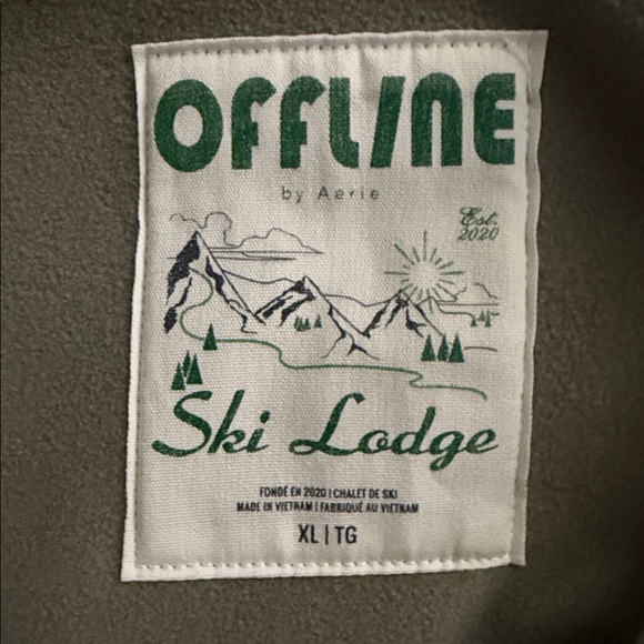 Offline by Aerie Olive Green Fleece Overalls NWT - Picture 10 of 10